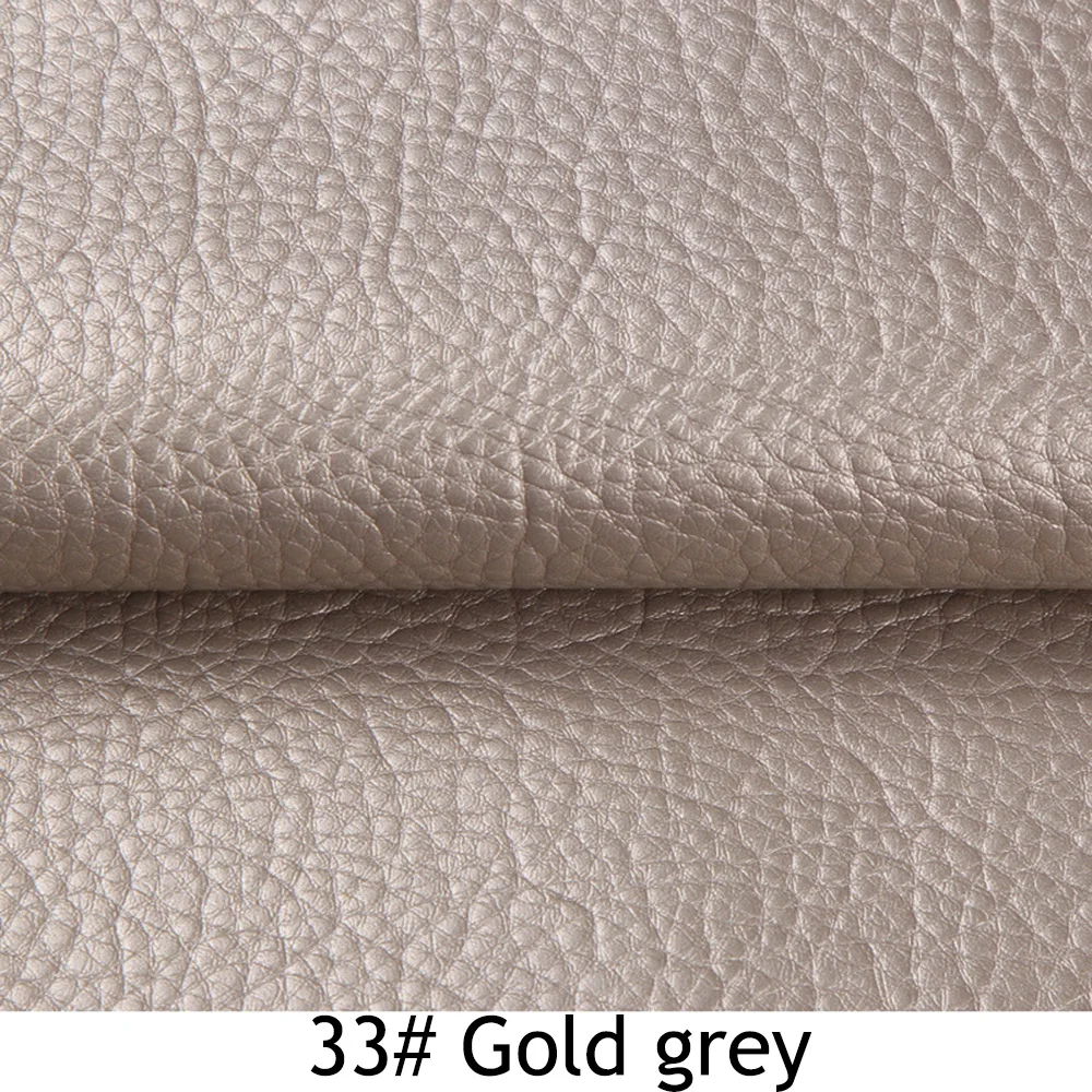 33 Gold Grey 25 см* 34 см искусственная кожа личи ткань украшения стены DIY ручной работы сшить одежду аксессуары поставки - Цвет: 33 Gold Grey