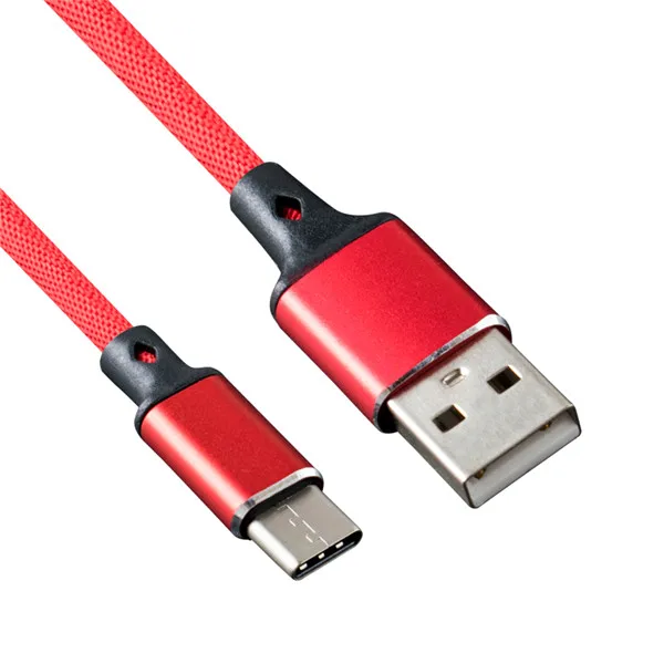 Красный Ersuki usb type-C кабель для быстрой зарядки и синхронизации данных USB C кабель для huawei Xiao mi Red mi Note 7 mi 9 samsung Galaxy S9 Oneplus 6t - Цвет: Красный