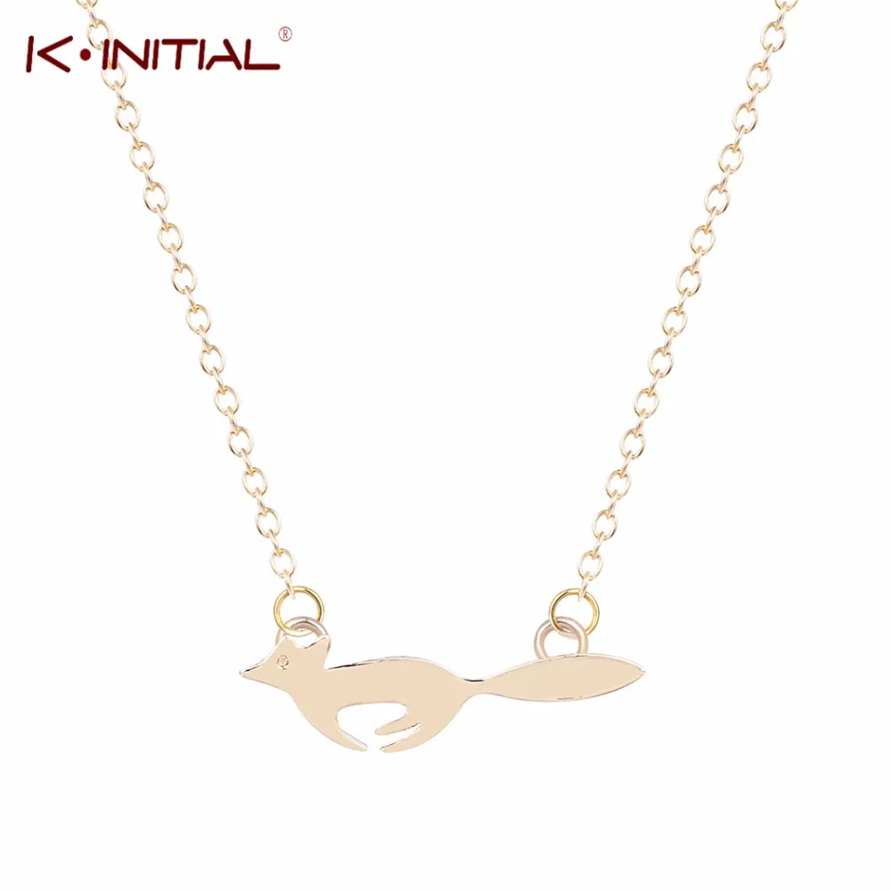 Kinitial 1 шт. Золотое заполненное Женское Ожерелье Подвески Животные лисицы