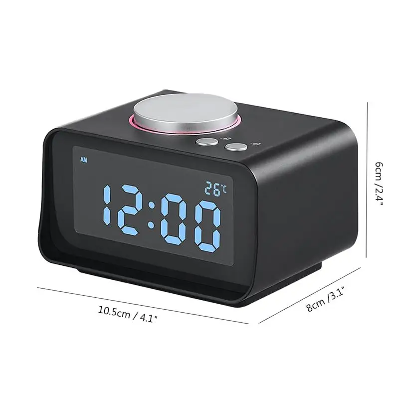 black US PLUG Fm-радио смарт-будильник Multi-Функция цифровой будильник Dual USB AUX Функция подключения к MP3 MP4 КПК(EU/US Plug - Цвет: black US PLUG
