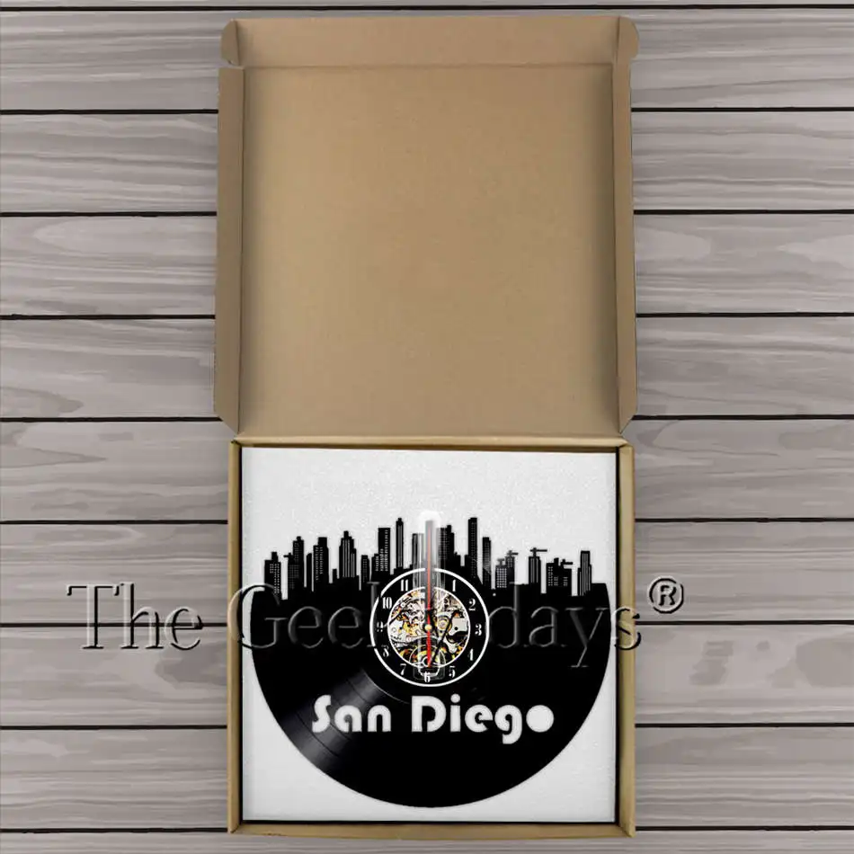 3D настенные часы The City Of USA Chicago Skyline виниловые с современным дизайном ручная