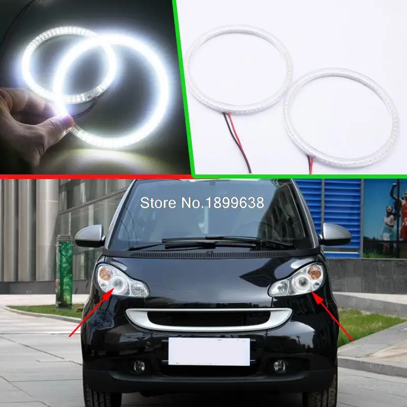 Супер яркие автомобильные кольца 2 шт. 7000 K белые 3528 smd ангельские глаза для