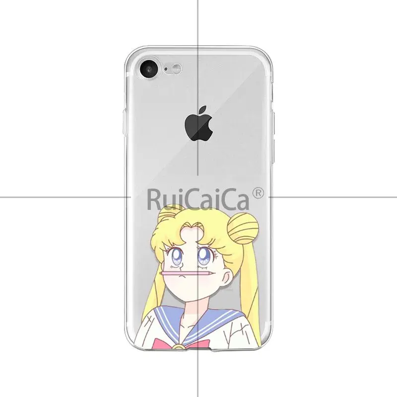 Ruicaica Anime Sailor Moon cute Simple Cases Fashion Color phone Cover for Apple iPhone 8 7 6 6S Plus X XS max 5 5S SE XR | Мобильные