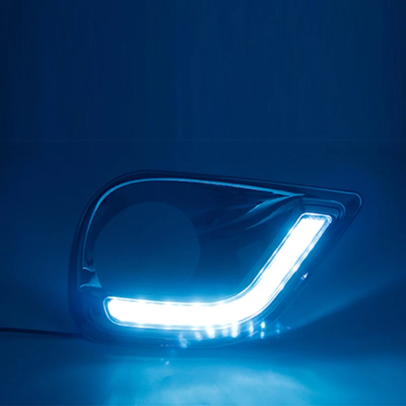 DRL для Toyota RAV4 RAV 4 2013 2014 2015 2016 LED дневные ходовые огни Противотуманные фары крышка