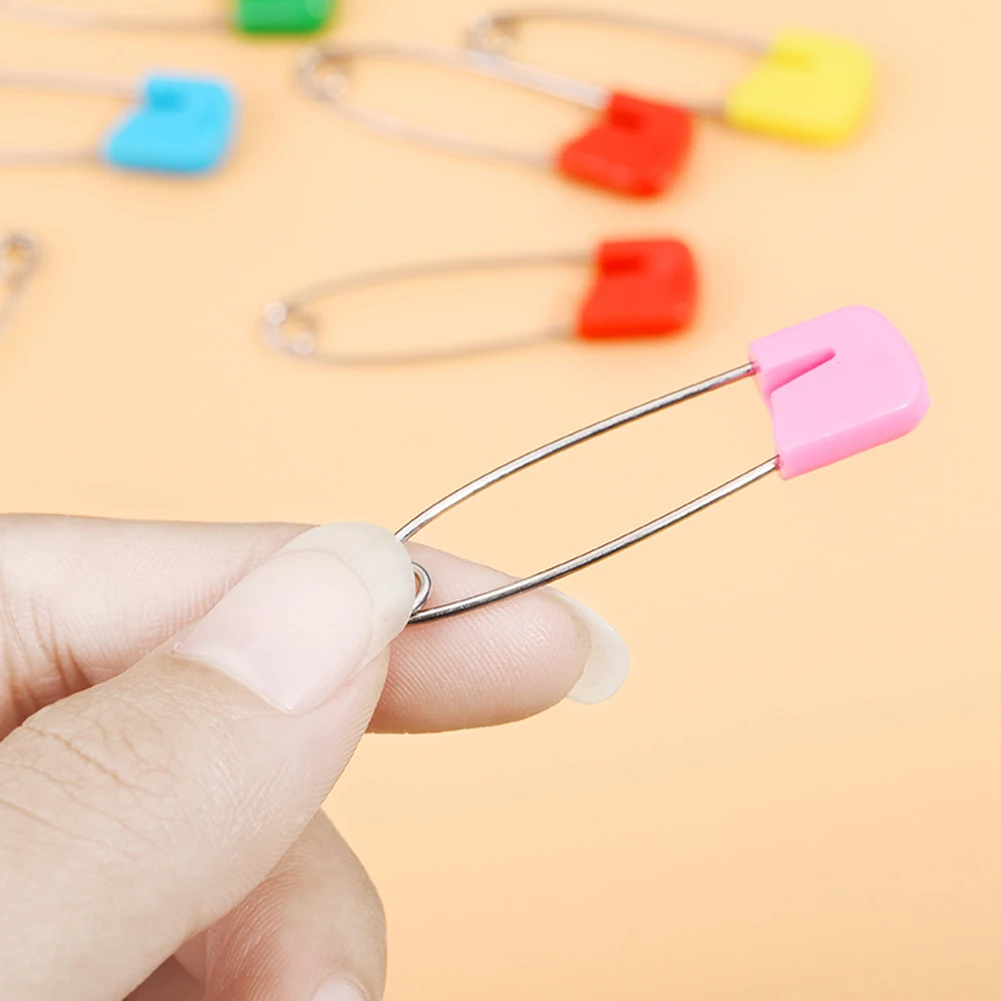 10 шт./кор. Пластик головы Детские Безопасность шпильки Нержавеющая сталь ткань