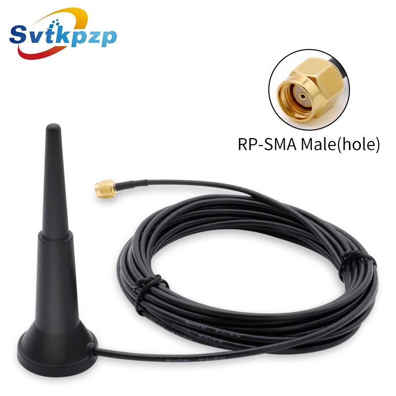 Большой диапазон Магнитный 5dBi 170mhz RP-SMA Male 433 антенный усилитель сигнала 433mhz Антенна для связи 5M внешний кабель