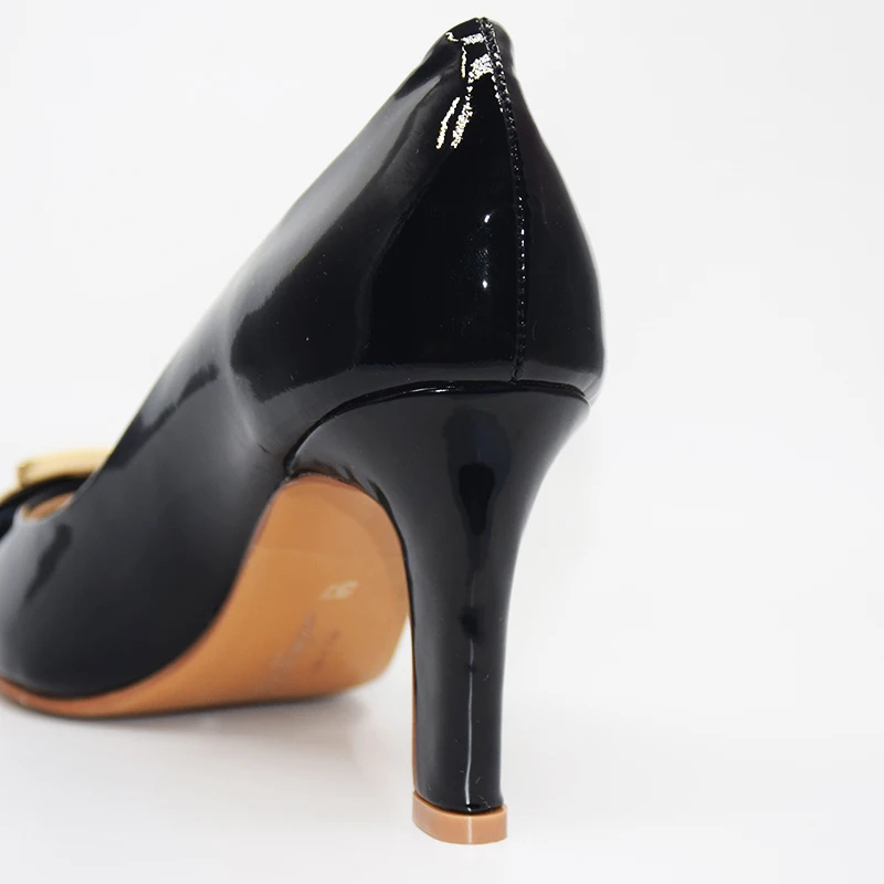 2018 New 35-41 Size Women Genuine Leather High Heel Shoes Pointed Toe Pumps Bow Design Wedding DA043 | Обувь