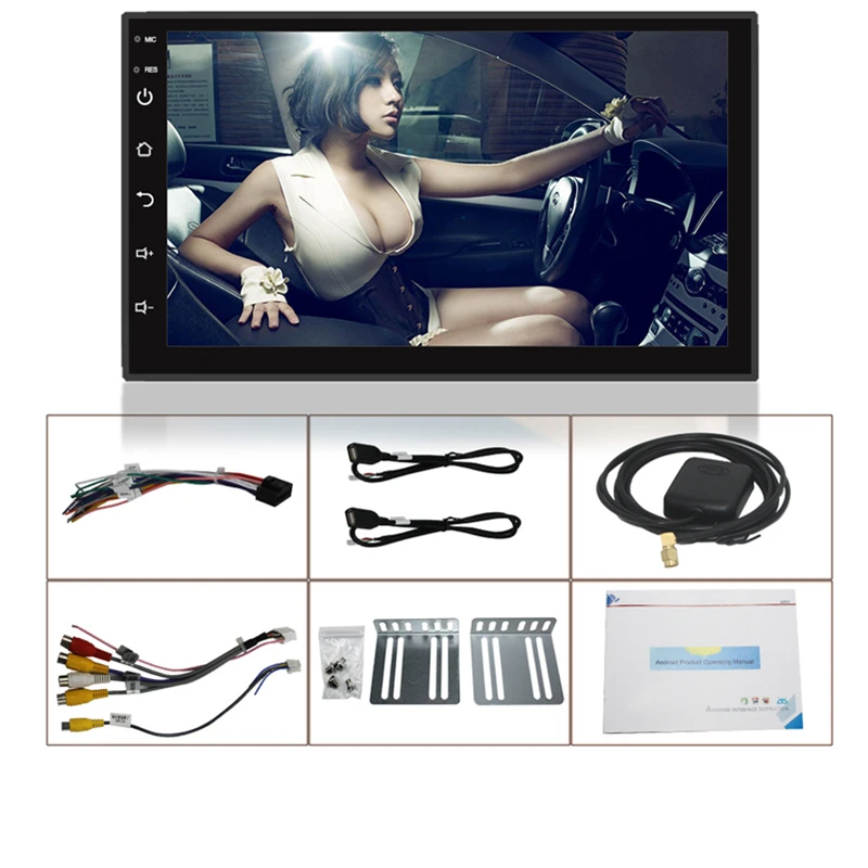 Wetowe C1 2 Din 7 &quotAndroid 1 Автомобильный Универсальный мультимедийный видео плеер с gps