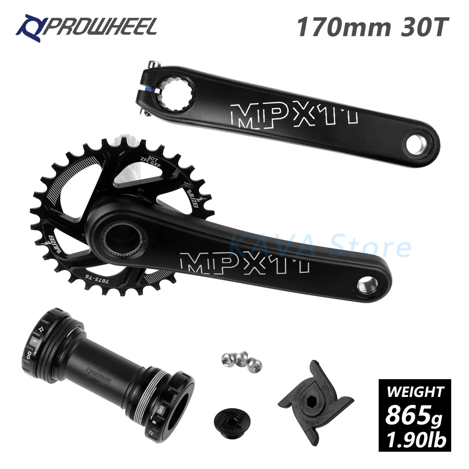 170 Black 30T and BB MTB велосипед для горного велосипеда костюм с каретка BB 170/175 мм узкая широкая цепь из колец цепь 30/32/34/36/38T Crank Звездочка для SRAM GXP - Цвет: 170 Black 30T and BB