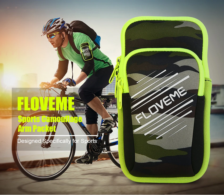 Floveme 5.5 дюймов Универсальный повязки чехол для iPhone 7 6 Plus x Lycra Sport Бег повязку чехол для samsung телефона для Xiaomi huawei
