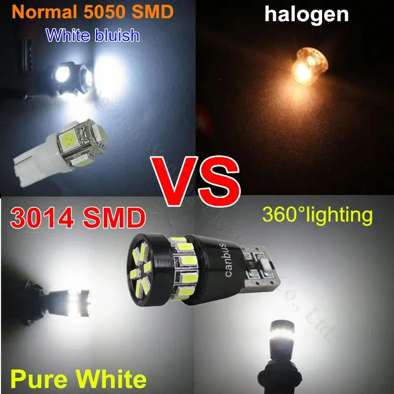 WLJH 2 шт led T10 W5W автомобильная парковочная лампа, светильник для honda civic 2006-2011 crv fit hrv accord скутеры Canbus