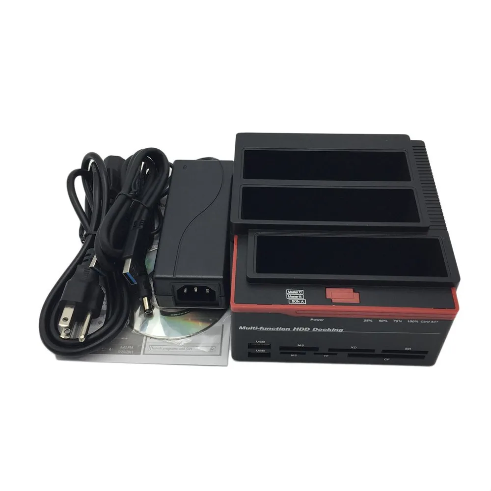 USB 3.0 To 2.5" 3.5" SATA IDE Hard Disk Drive 3 Slots HDD Clone Docking Station USB HUB 2TB 893U3ISC Multi-purpose HDD Docking
