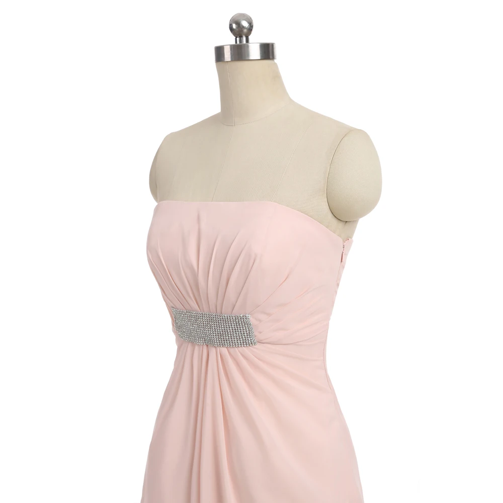 Шифоновые длинные платья подружки невесты длиной до пола недорогие для