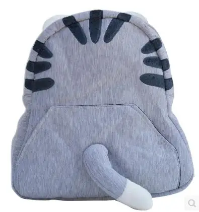 Японский досуг Harajuku игра Neko Atsume cos cartoo вышивка милый рюкзак кот хвост Мультфильм Креативный подарок сумка для отдыха - Цвет: Серый