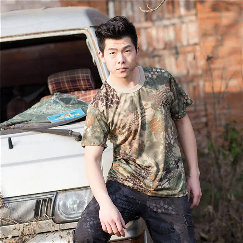 2019 камуфляжная футболка быстросохнущие дышащие колготки армейская тактическая