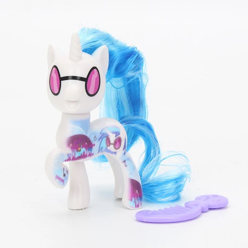 6 шт. My Little Pony Игрушечные лошадки фильма Рэйнбоу Дэш DJ pon-3 большой McIntosh Пинки Пай редкость ПВХ фигурку коллекционная модель куклы