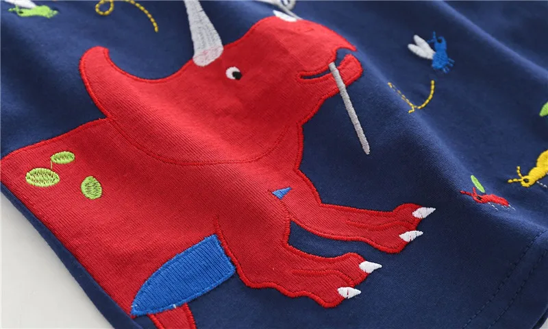 Новинка года; футболка для мальчиков; Camiseta; одежда для детей; Camisetas; детская одежда; футболки с динозавром; костюм; roupas infantis menino; одежда для малышей