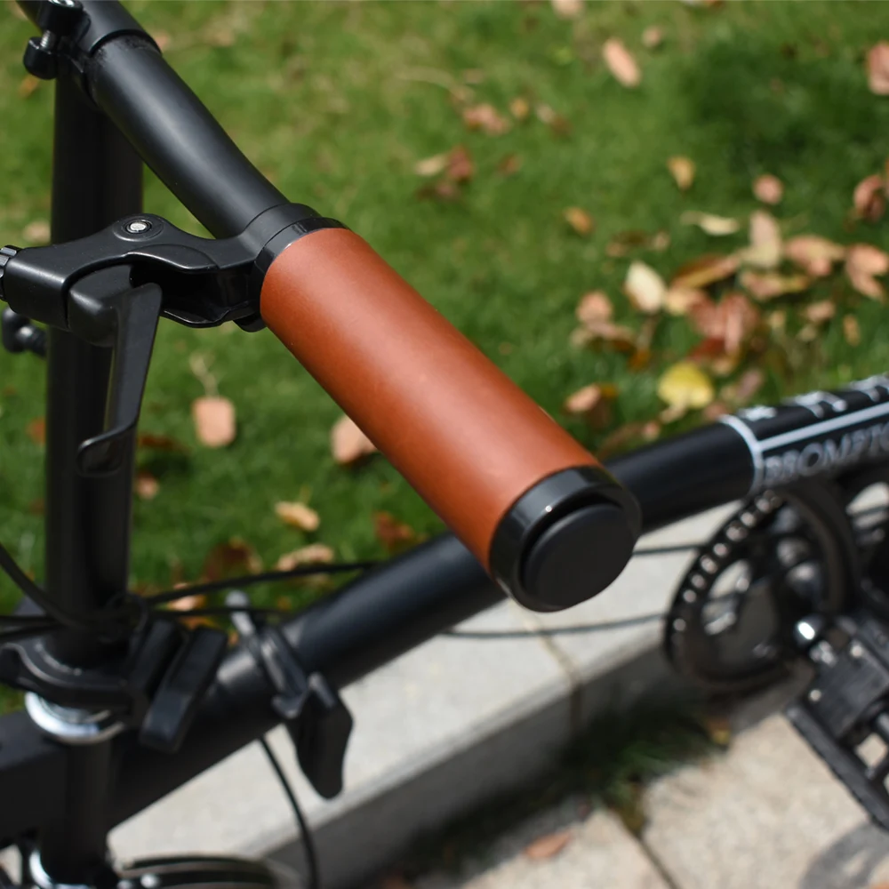 TWTOPSE, кожаные велосипедные ручки для Brompton Birdy, складные велосипедные классические ручки, 22,2 мм, длина 128 мм, 90 мм, 80 мм, 70 мм, детали