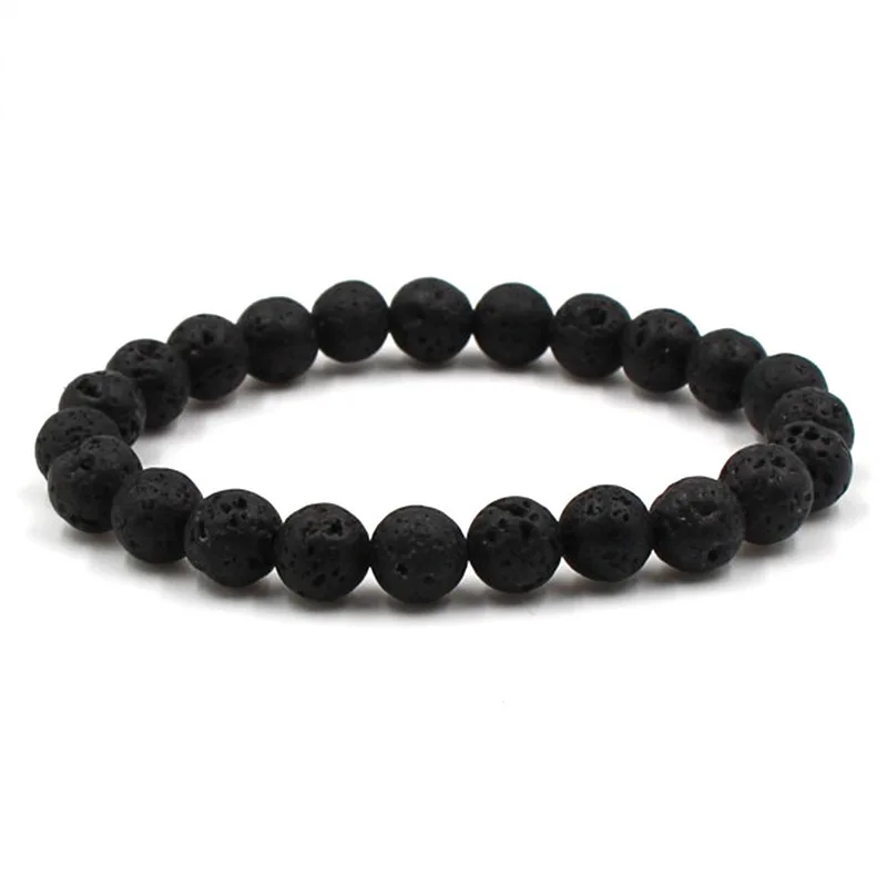 8 мм черное покрытие деревянный браслет для мужчин мужской Эластичный растяжимый