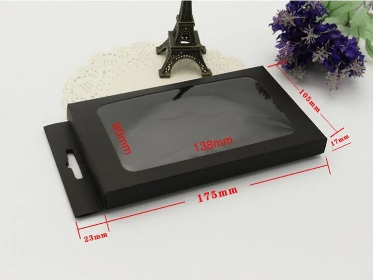 Черный крафт пустая Розничная упаковка коробка для Iphone X Xs 11 Pro Max XR Coque Capa Samsung Note 8 9