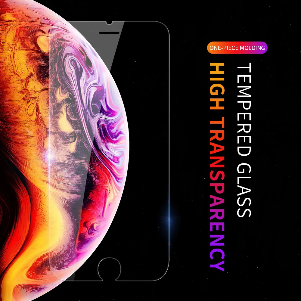 Ультратонкое закаленное стекло для iPhone 8 7 6 6S Plus Защитная пленка экрана iphone X XR XS MAX