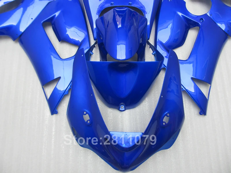 Комплект обтекателей для кузова Kawasaki Ninja ZX6R 05 06 набор голубых 2005 2006 KY12|fairing kit|zx6r