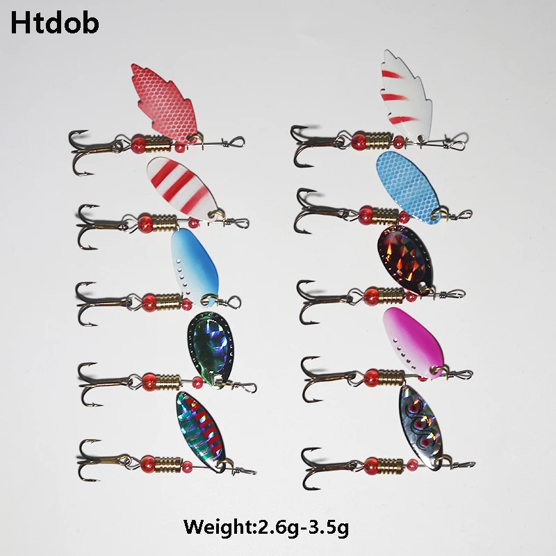 Htdob рыболовная приманка 30 шт. 3g-7g Minnow Popper Spinner ложка металлическая искусственная