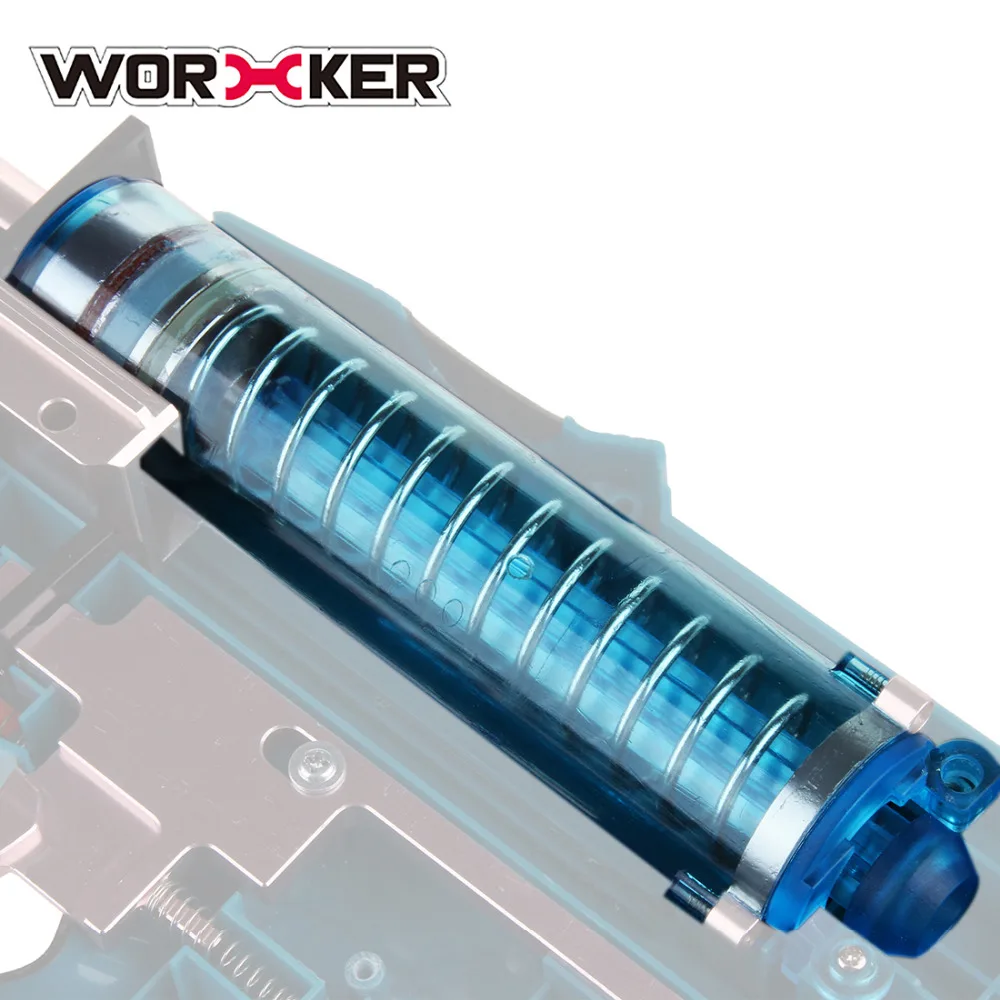 Рабочая плунжерная трубка для Nerf N-Strike Longshot CS-6 и Nerf Zombie Strike Longshot CS-12-Tansparent Blue