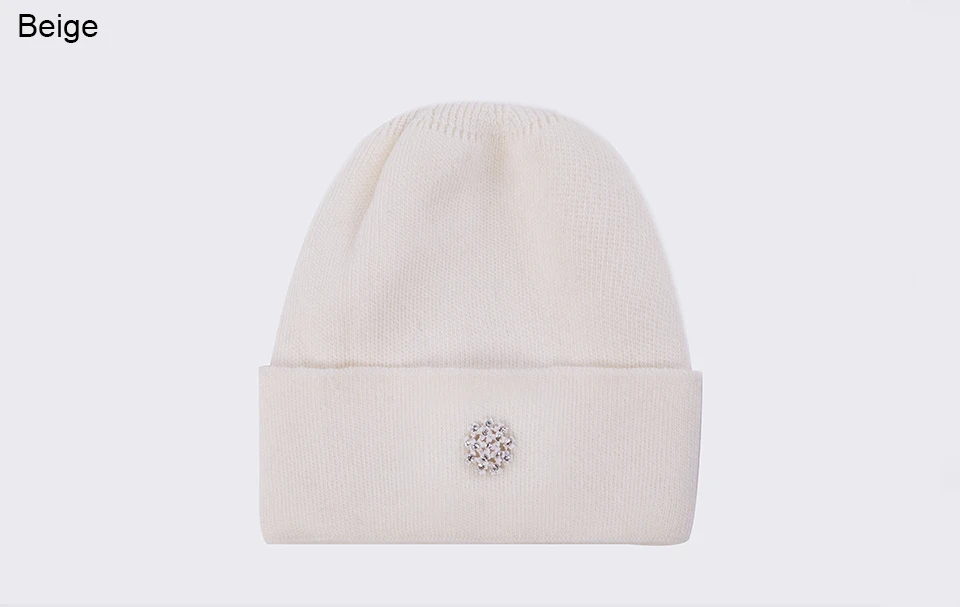 Ralferty/ зимние вязаные шапки из акрила с кроликом для женщин Gorros Bonnets Шапки женская шапка с цветочным украшением Skullies