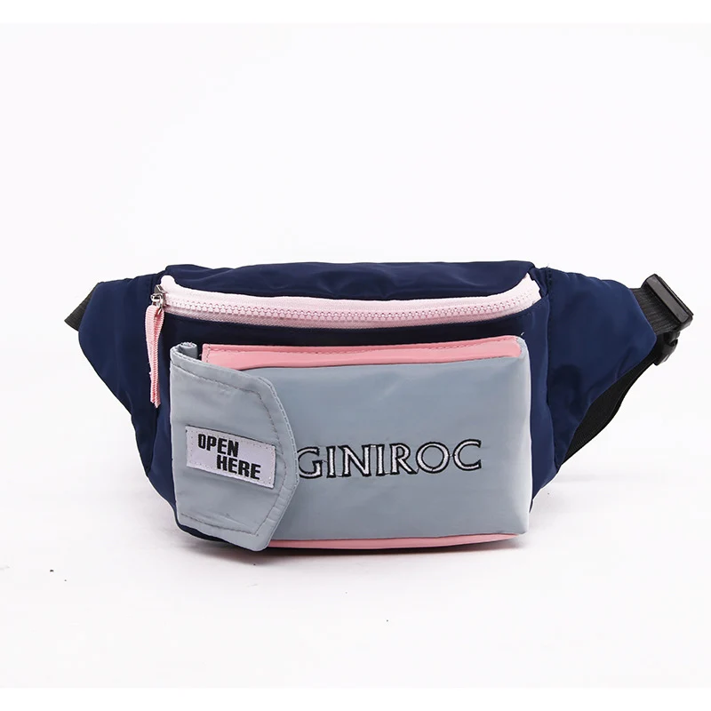 Blue Waist pack Унисекс карманы хип-хоп поясная сумка банановая сумка тенденция груди большая сумка прикладом сумка на плечо сумка - Цвет: Blue Waist pack