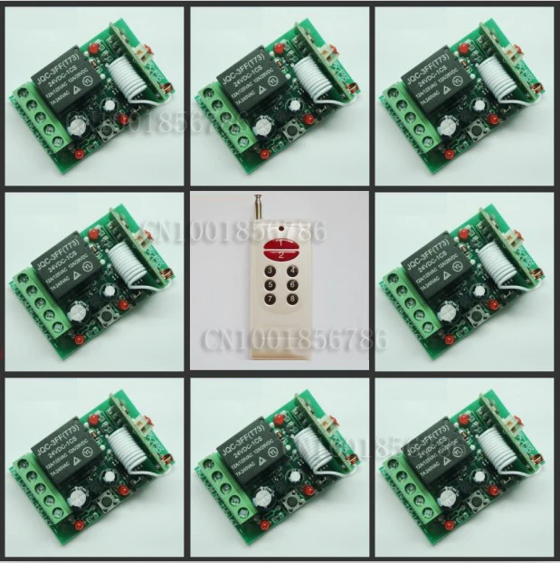 Горячее предложение! DC24V 8CH RF беспроводной переключатель системы дистанционного