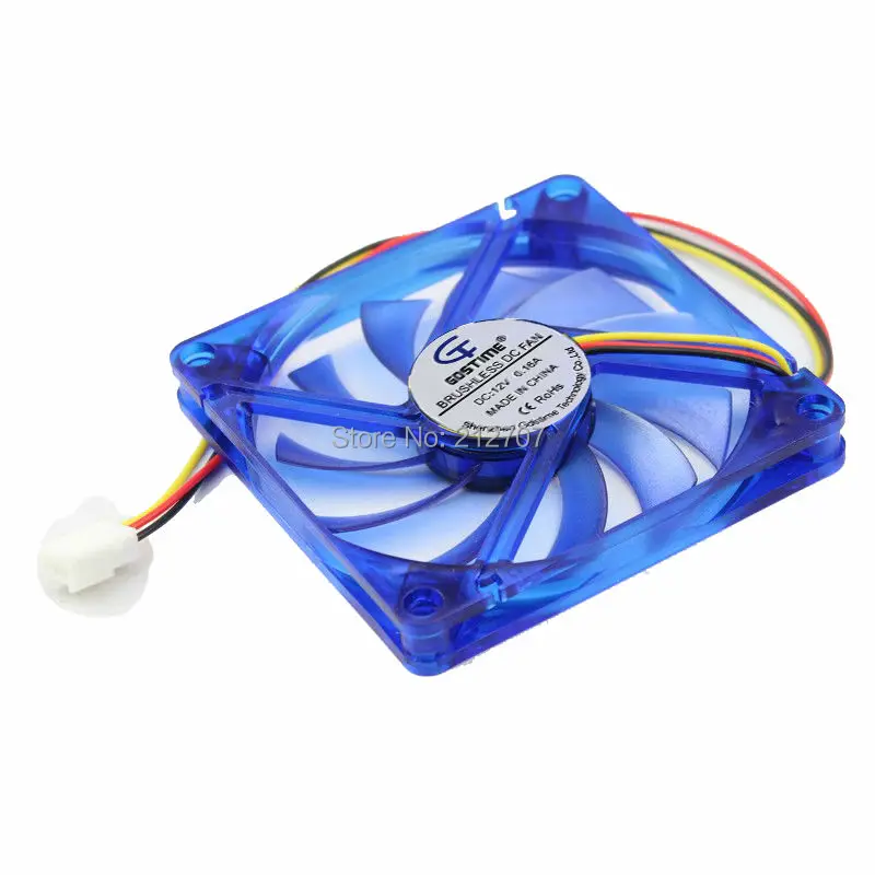 2 шт./лот Gdstime 80x80x10 мм 8010 80 мм 12 V 3Pin синий осевой вентилятор охлаждения вентилятор Cooler