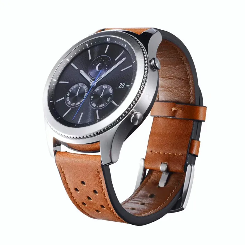 Ремешок 22 мм 20 мм для samsung gear S3 s2 sports Frontier Classic galaxy watch active 42 мм 46 мм ремешок huami amazfit bip huawei GT 2 - Цвет ремешка: Brown