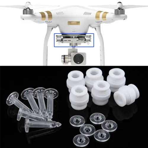 BRDRC Gimbal антивибрационные шарики анти-капля булавки для DJI Phantom 3 Pro Расширенный Стандартный Дрон воздушный карданный вал часть аксессуары