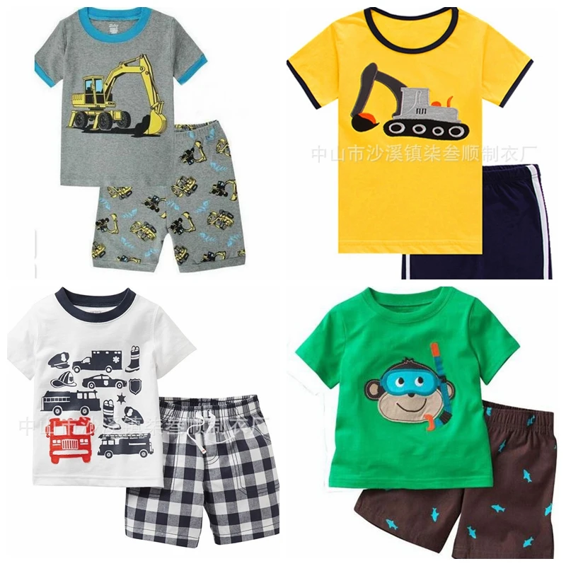 Новинка летняя одежда для маленьких мальчиков костюм с изображением цифры