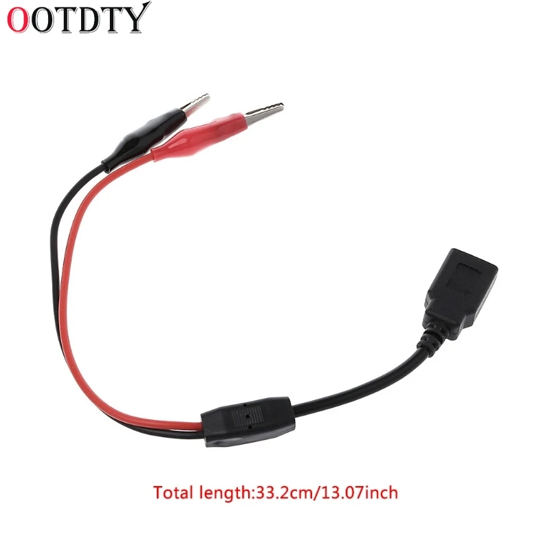 Медные зажимы типа крокодил OOTDTY с проводом гнездовой USB разъем испытательные