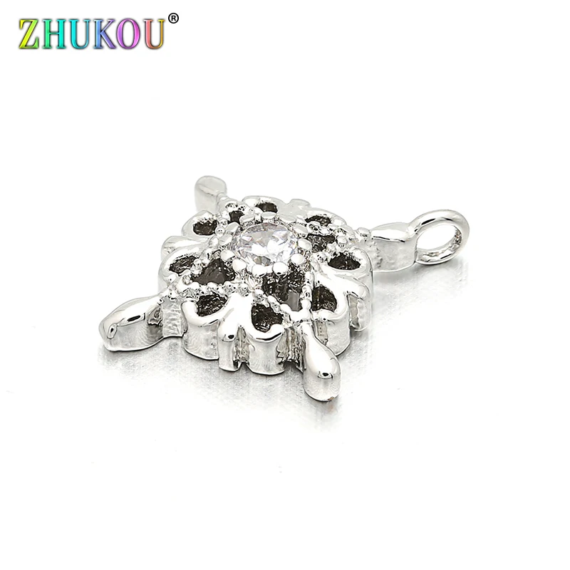 11*13 мм латунный кулон ручной работы с кубическим цирконием для самостоятельного