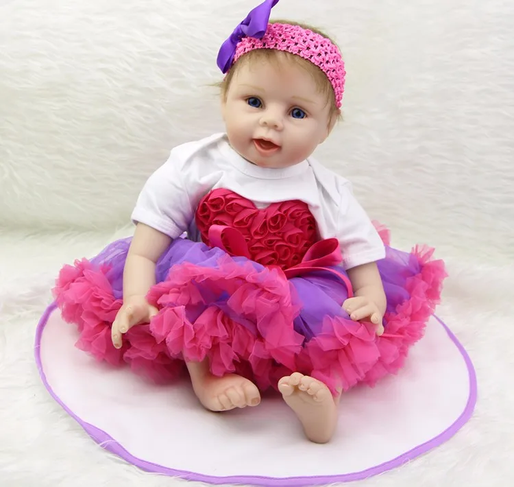 

55cm Reborn Dolls Realistic Silicone Bonecas fashion real touch lifelike Doll Baby brinquedos Newborn Kids Toys dolls for sale