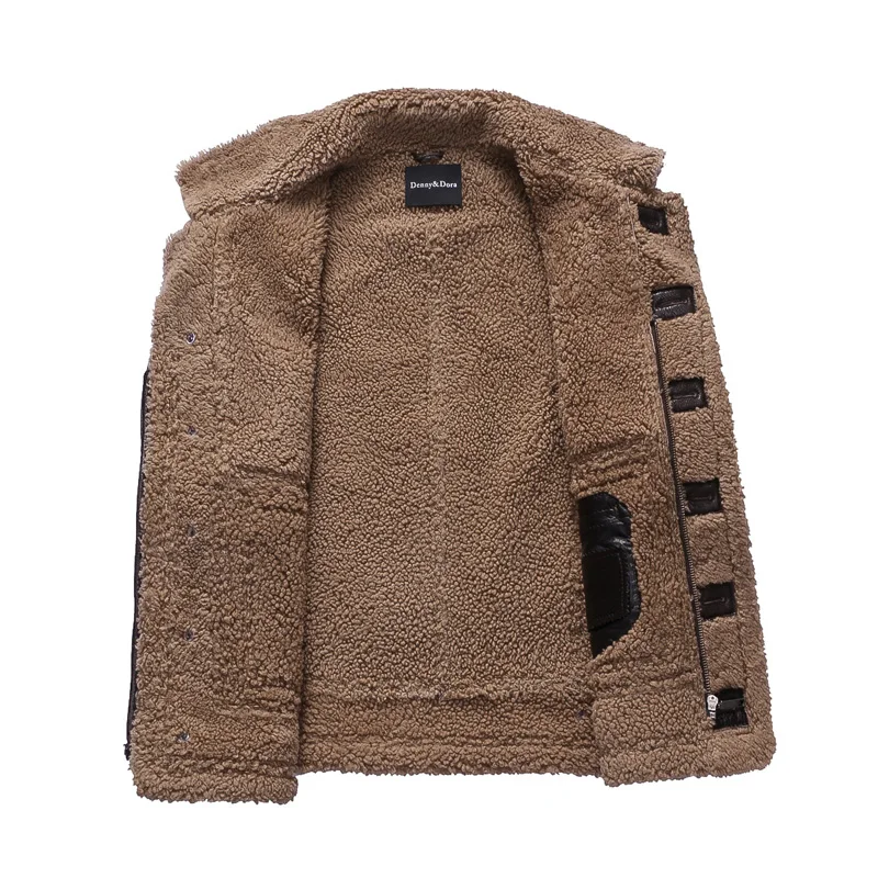 Кожаная мужская куртка из овчины B3 меховое пальто Мужская народная