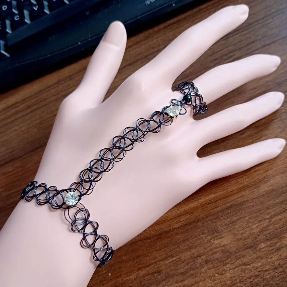 Женщина горный хрусталь рыба линия татуировки браслет ювелирные изделия |