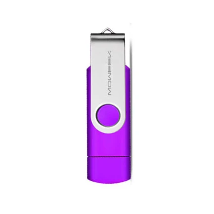 Purple Usb флеш-накопитель Moweek otg, 4 ГБ, 8 ГБ, 16 ГБ, флеш-накопитель, 32 ГБ, 64 ГБ, для мобильного телефона android, usb 2,0, флеш-карта памяти, usb флешка - Цвет: Purple