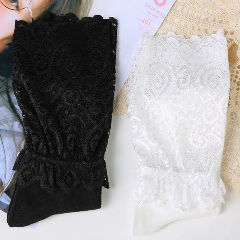 Шикарные Женские сексуальные кружевные носки в стиле ретро с цветочным принтом