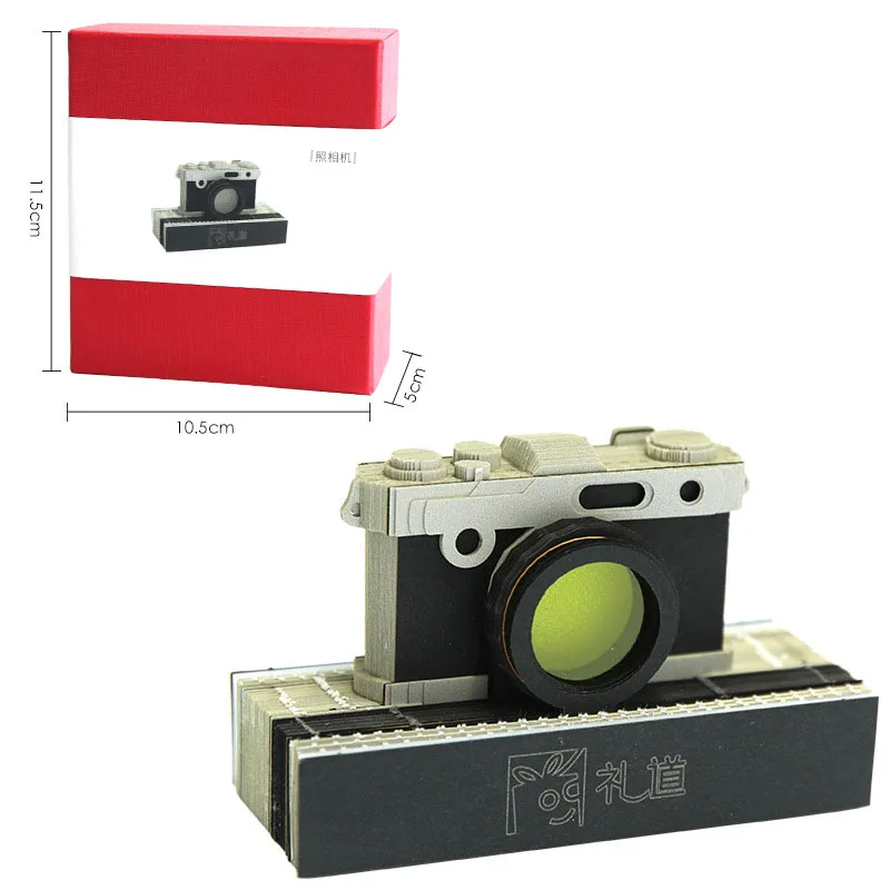 2018 новый дизайн 3D лазерная резка ретро модель камеры бумажный маркер блокнот