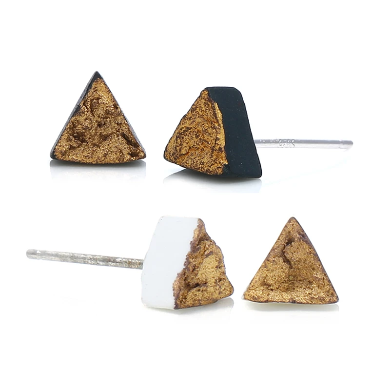 Винтажные серьги керамическая серьга гвоздик лучший подарок для женщин девочки