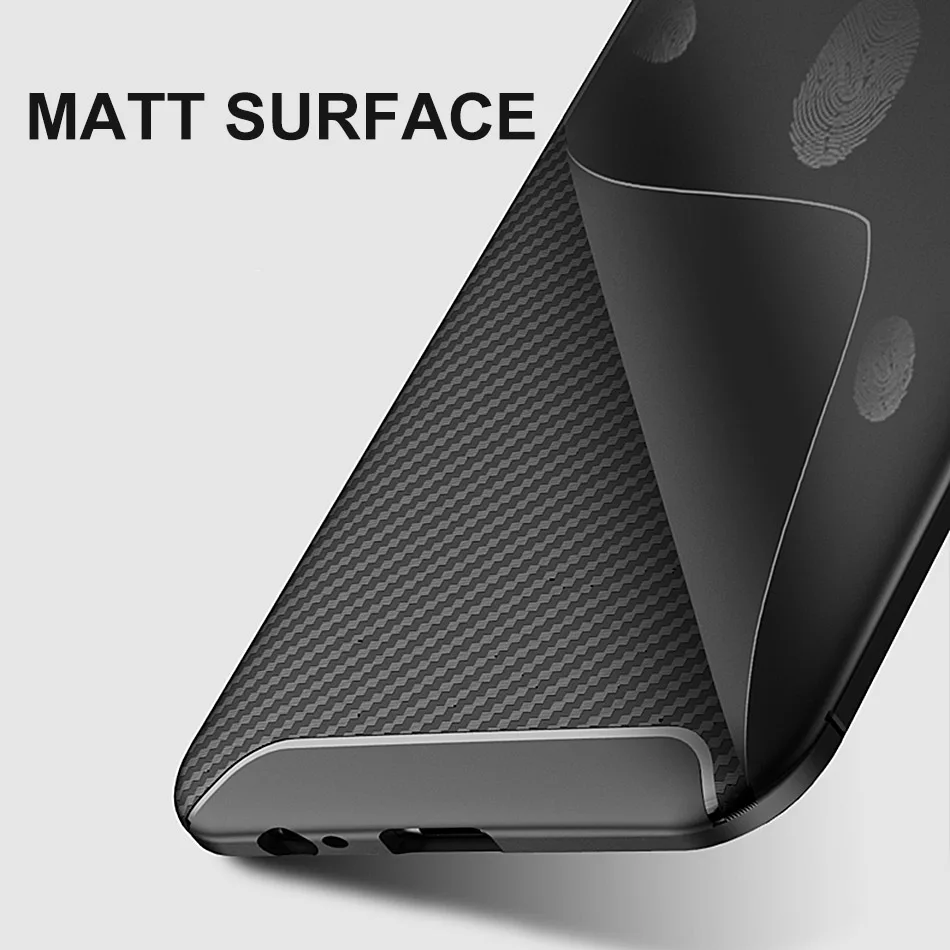 Silicone Case For Samsung Galaxy A6 2018 Shockproof Carbon Fiber Soft TPU Cover Plus Silicon |