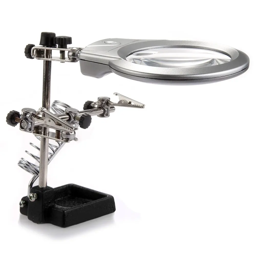 Cheapest Table lamp with 2 LED Magnifier and multifunction clamp magnifier | Обустройство дома