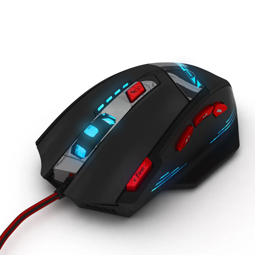 OMESHIN ZELOTES 8000 dpi 8 основных чипов памяти дизайн 6 оптический светодиодный эргономичный дизайн для программируемых мышей геймеров Проводная игровая мышь
