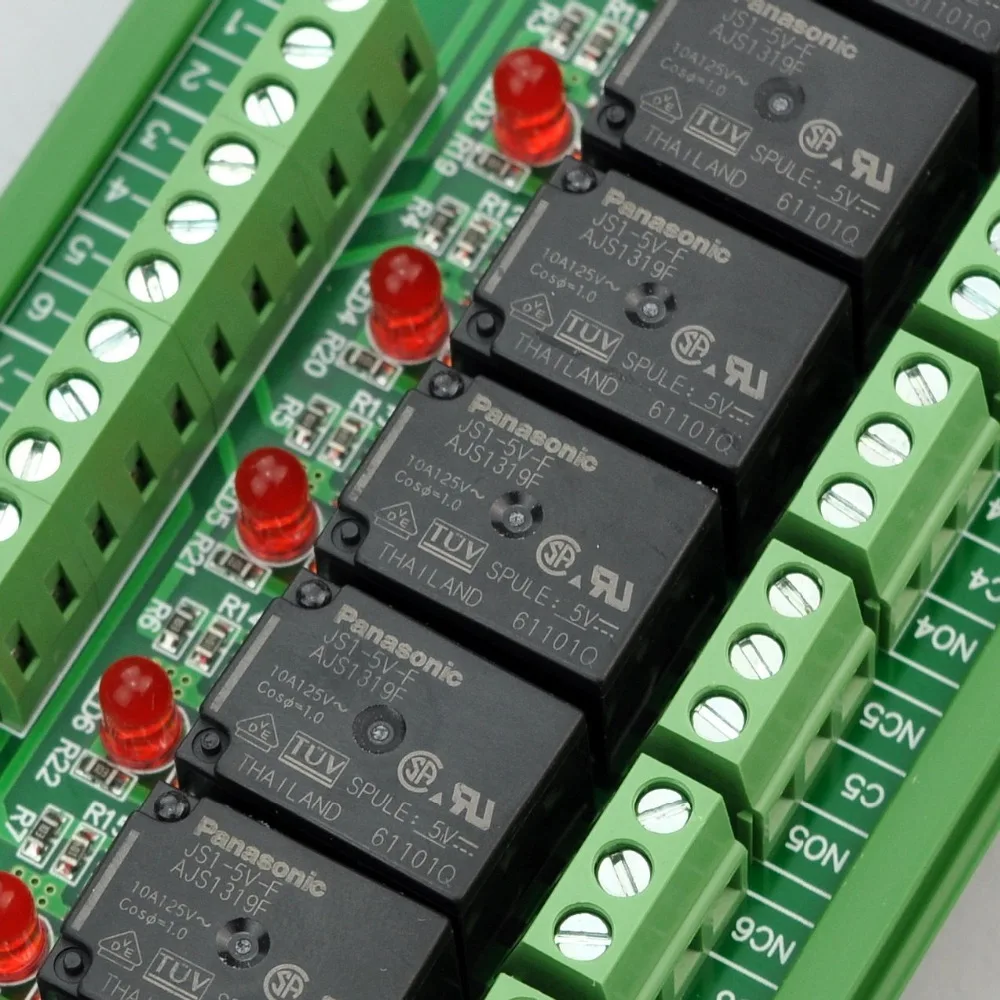 Электроника салон DIN рейка крепление 8 реле мощности спдт Интерфейс модуль.