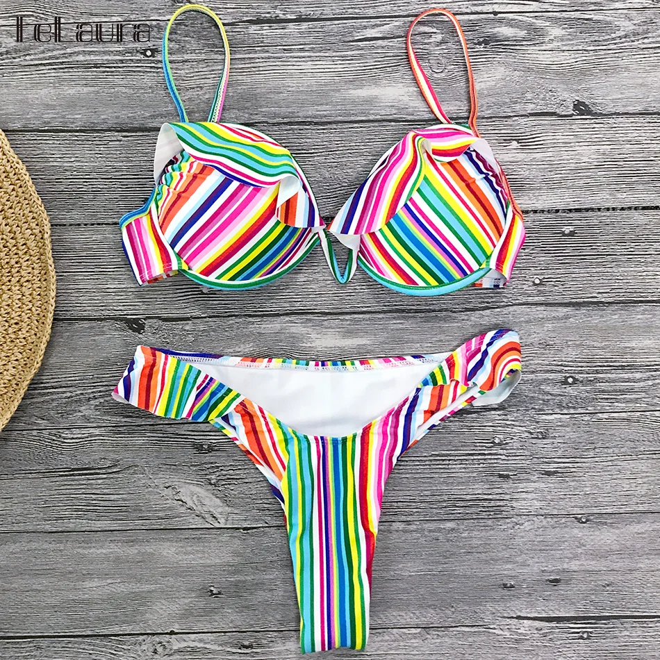 Женское бикини с пуш-апом сексуальное для плавания купальник лета 2019 | Женская