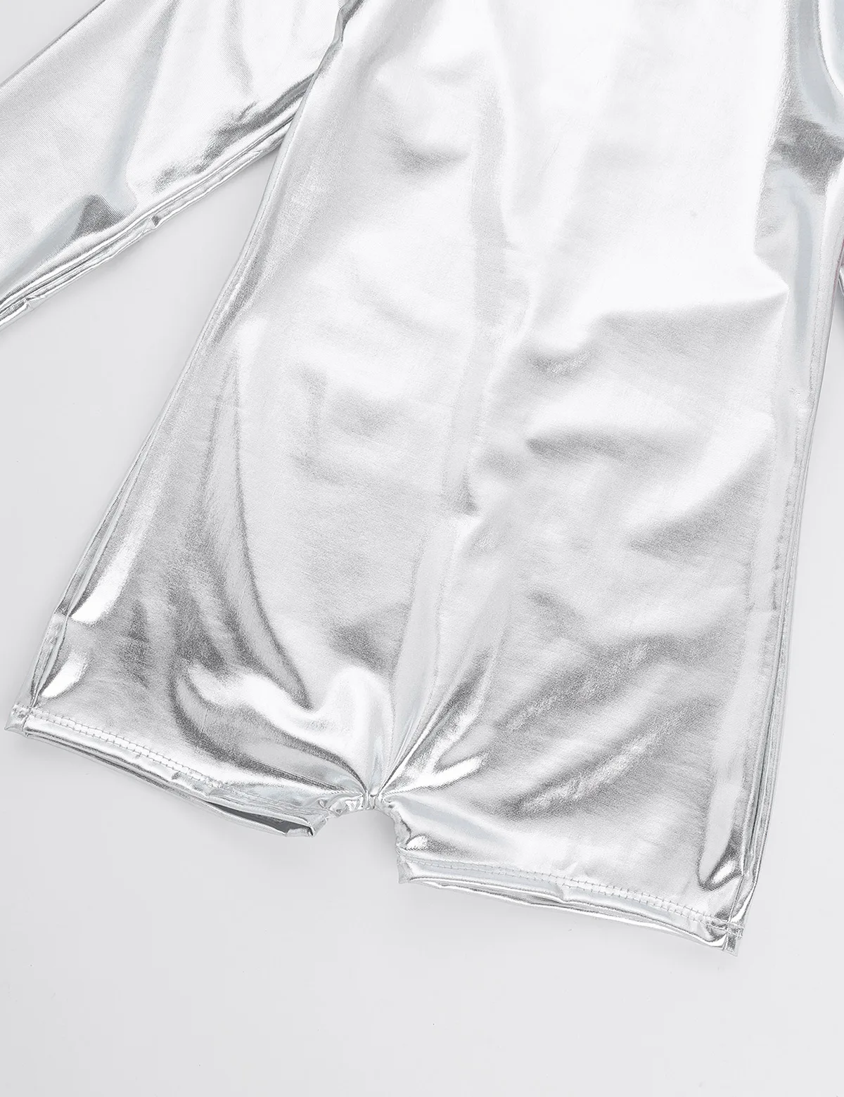 Детская балерина с высоким воротником металлическое балетное трико блестящее